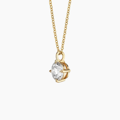 Perfect Compass Point Round Lab Diamond Solitaire Pendant (1 1/2 ct. tw.)