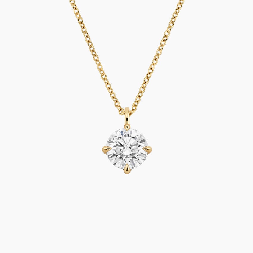 Perfect Compass Point Round Lab Diamond Solitaire Pendant (1 1/2 ct. tw.)