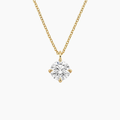 Perfect Compass Point Round Lab Diamond Solitaire Pendant (1 1/2 ct. tw.)