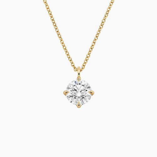 Perfect Compass Point Round Lab Diamond Solitaire Pendant (1 1/2 ct. tw.)