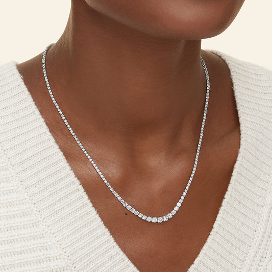 18 in. Angled Lab Diamond Riviere Tennis Necklace (5 1/2 ct. tw.)