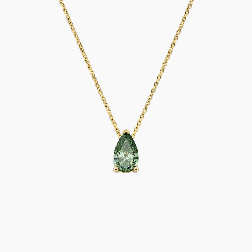 Pacific Green Pear Lab Diamond Solitaire Pendant (1/2 ct. tw.)