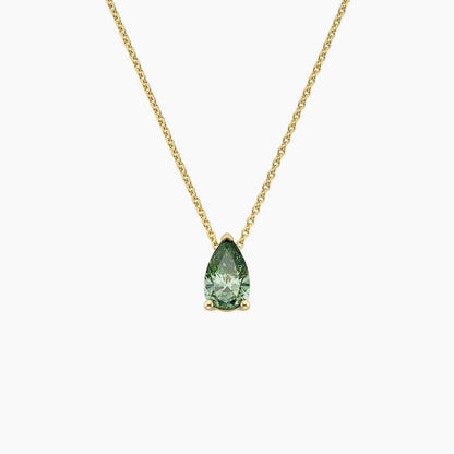 Pacific Green Pear Lab Diamond Solitaire Pendant (1/2 ct. tw.)