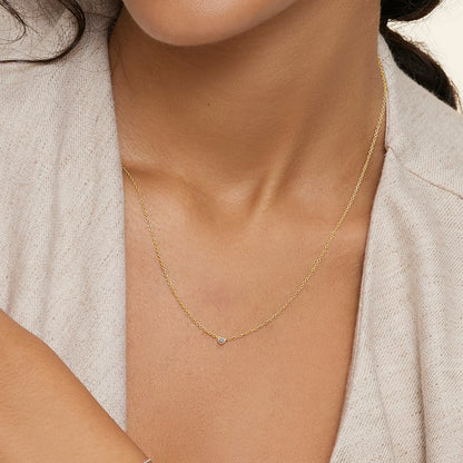Heart Shaped Lab Diamond Pendant (1/8 ct. tw.)