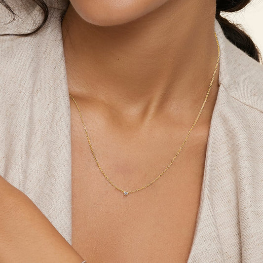 Heart Shaped Lab Diamond Pendant (1/8 ct. tw.)