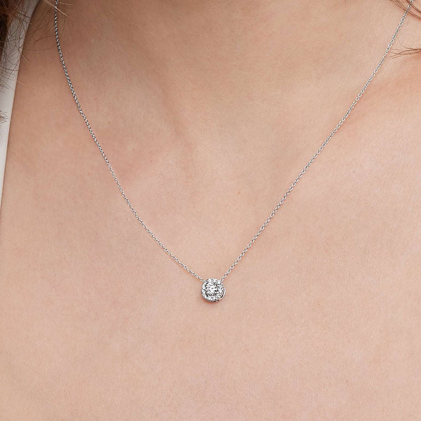 Lab Grown Diamond Halo Pendant (2/5 ct. tw.)