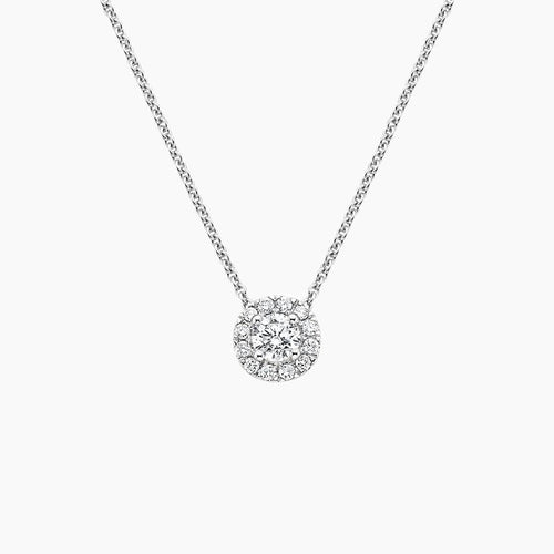 Lab Grown Diamond Halo Pendant (2/5 ct. tw.)