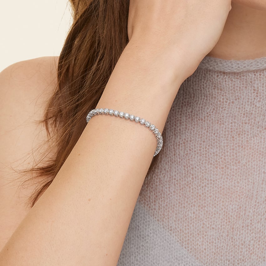 7 in. Certified Lab Diamond Tennis Bracelet (12 ct. tw.) in 18K White Gold