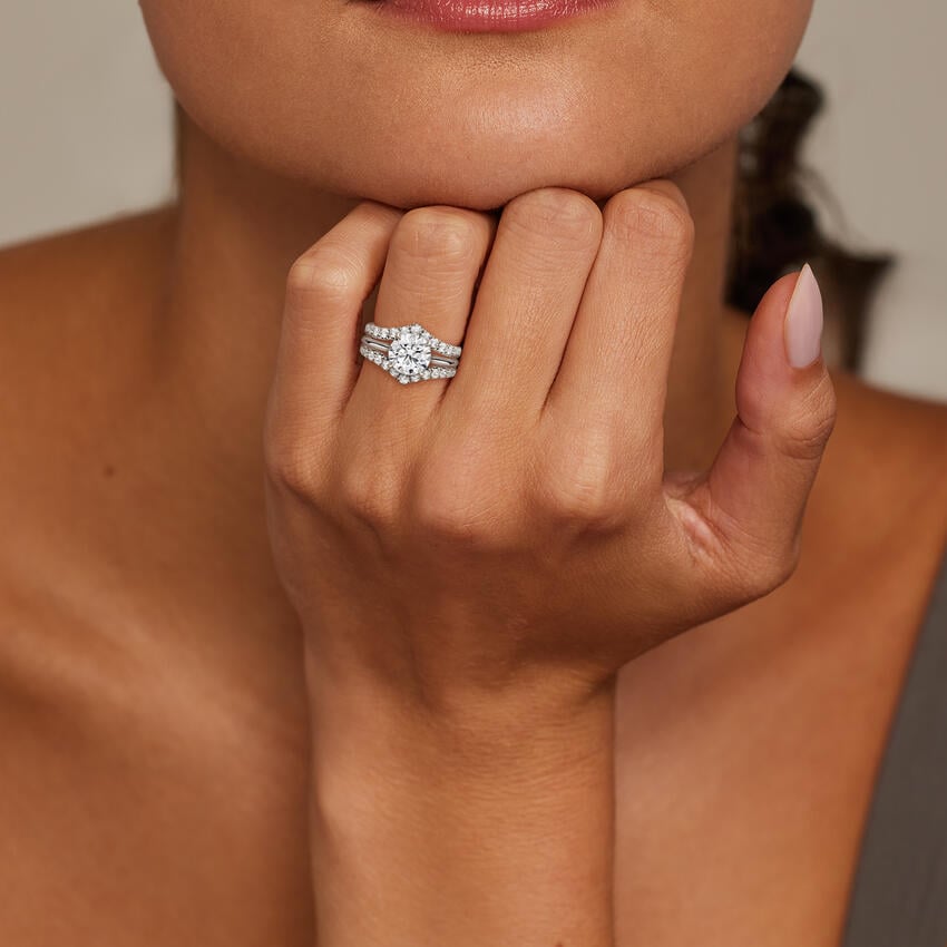 Flair Nested Lab Diamond Ring Stack (7/8 ct. tw.)