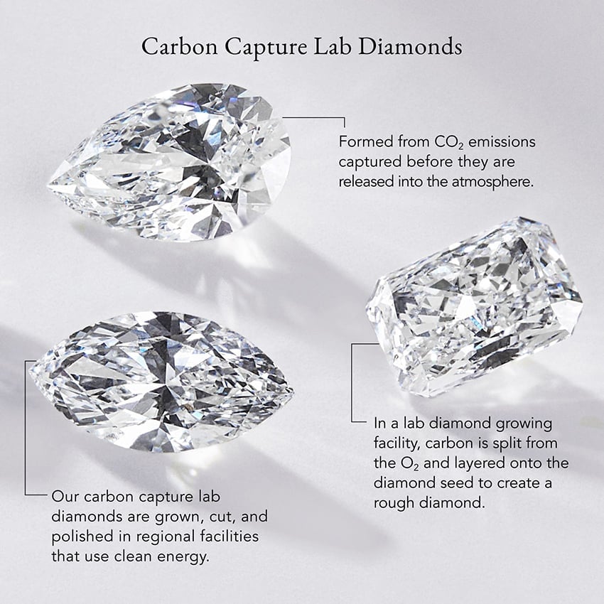 Carbon Capture Lab Diamond Flower Earrings (3/4 ct. tw.)