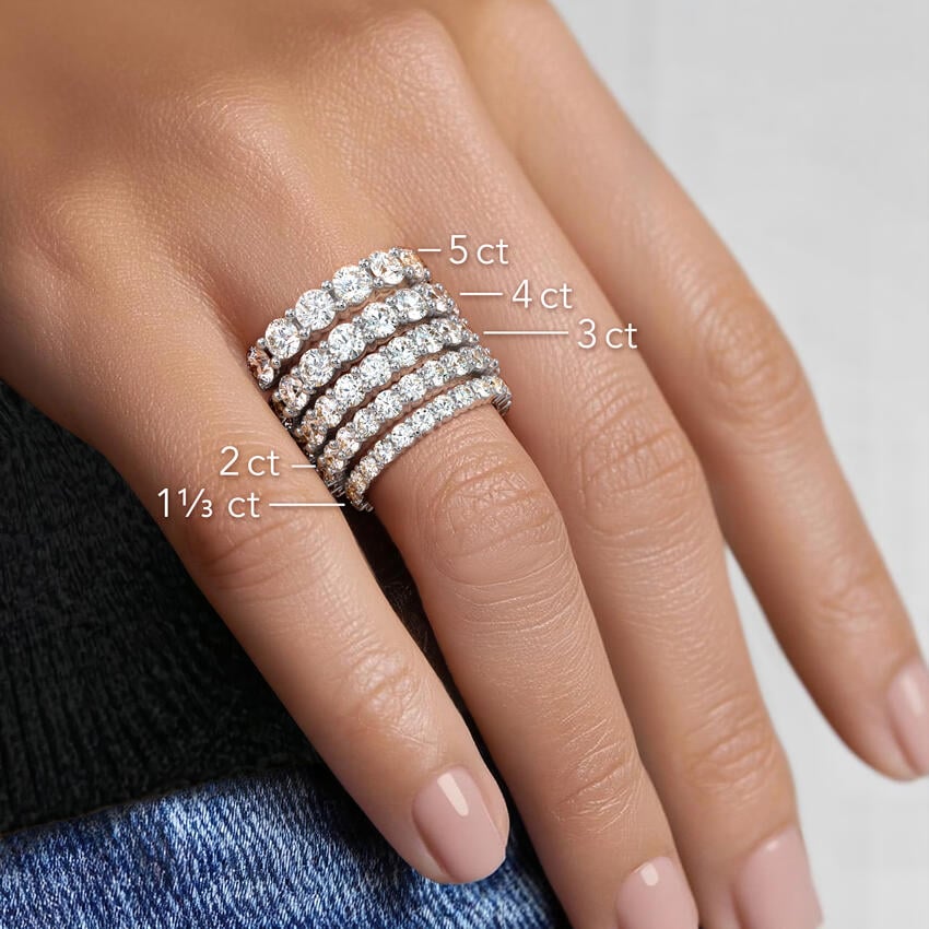Oval Eternity Lab Diamond Ring (3 ct. tw.)