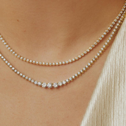 Bezel Lab Diamond Tennis Necklace (3 1/2 ct. tw.)