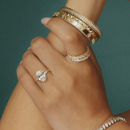 Petite Opera Three Stone Diamond Ring (1/4 ct. tw.) in 18K Yellow Gold