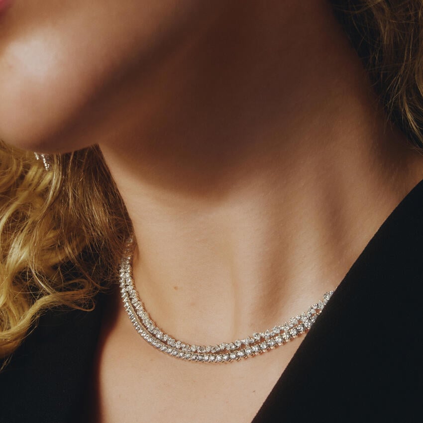 Olivetta Lab Diamond Tennis Necklace (7 ct. tw.)