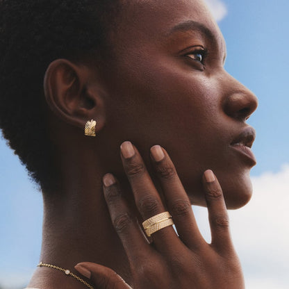 Jane Goodall Pavé Leaf Lab Diamond Huggie Earrings (2/5 ct. tw.)