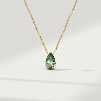 Pacific Green Pear Lab Diamond Solitaire Pendant (1/2 ct. tw.)