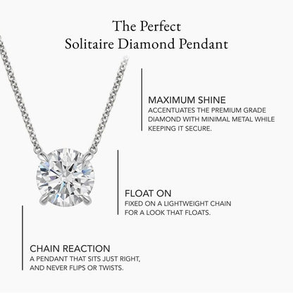 Perfect Solitaire Lab Diamond Pendant (1/2 ct. tw.) in 18K Yellow Gold