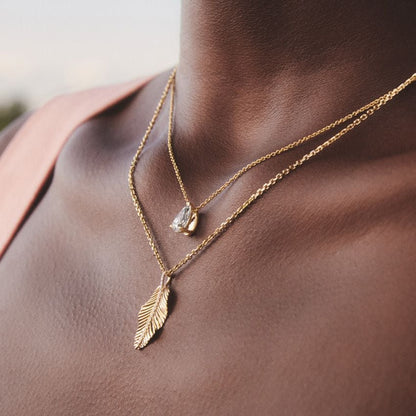 Pear Carbon Capture Lab Diamond Pendant (1 ct. tw.) in 18K Yellow Gold