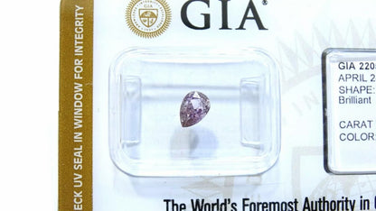 0.39 Carat Loose Diamond GIA Certified Natural FANCY Brownish Purple PINK Color