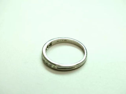 TIFFANY & CO. 950 PLATINUM .25CT DIAMOND 2.5 mm CHANNEL SET BAND RING SIZE 5