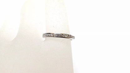 TIFFANY & CO. 950 PLATINUM .45 CT DIAMOND 2.5 mm CHANNEL SET ETERNITY BAND RING